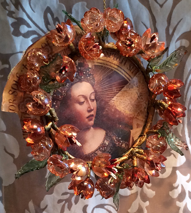 Madonna framed with glass flowers - Van Eyk