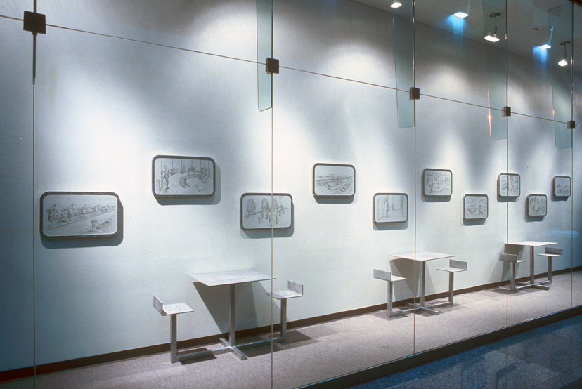 Weather Girl 1996 (installation view at 100 Yonge St, 1996)