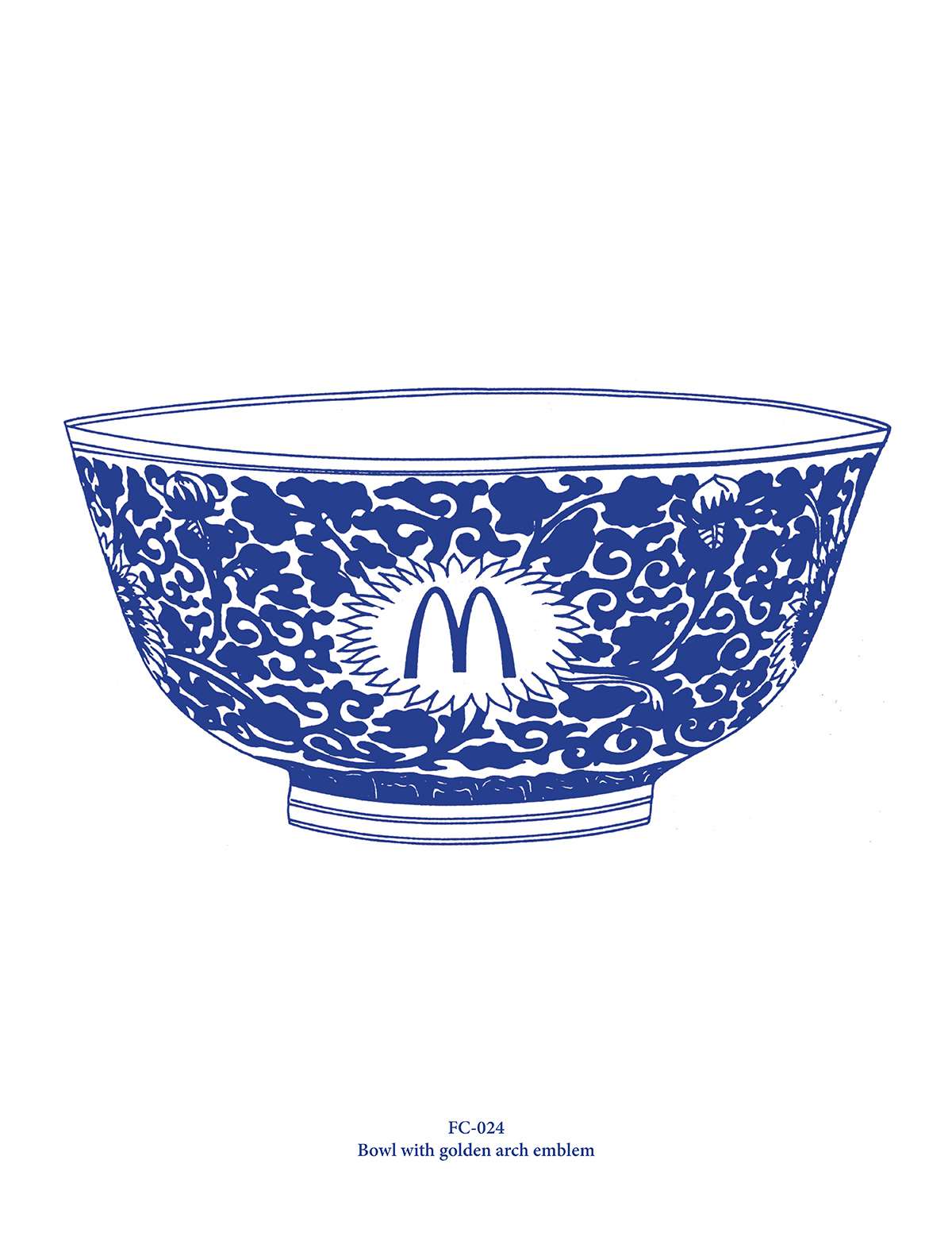 Bowl with golden arch emblem (FC-024)