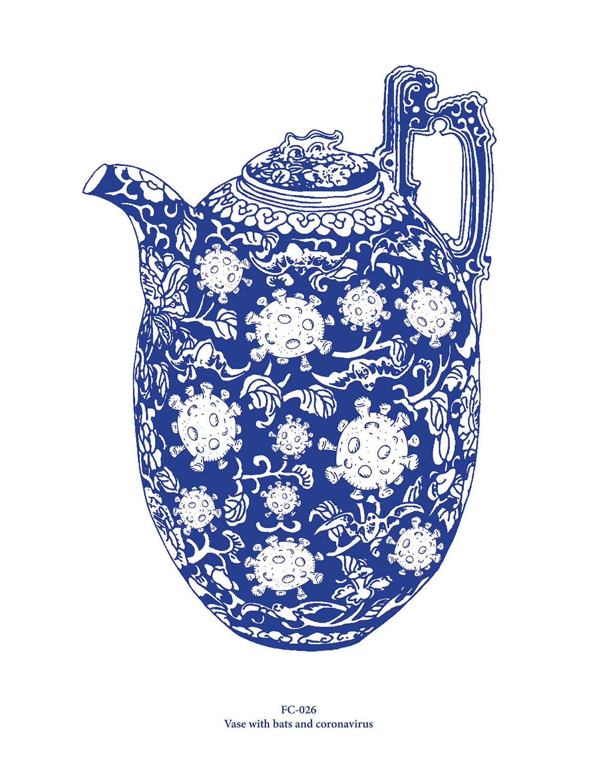 Vase with bats and coronavirus (FC-026)