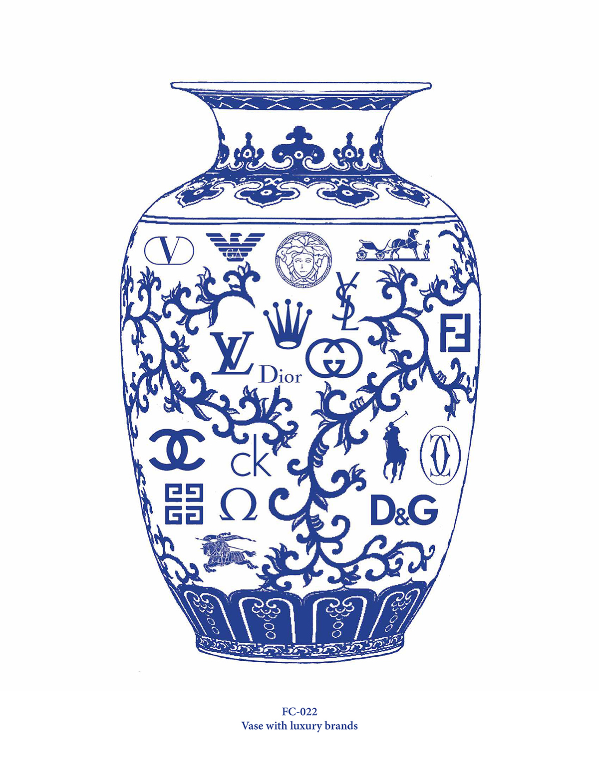 Vase with luxury brands (FC-022)