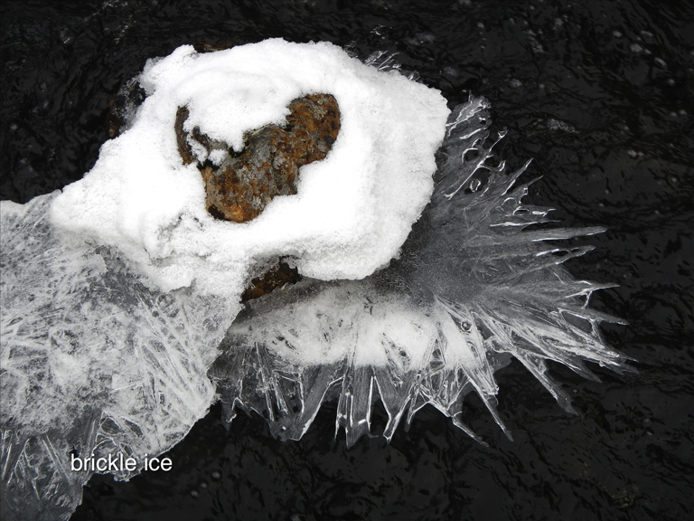 Brickle Ice, Blast Hole Pond River, Newfoundland, Winter 2012-2013