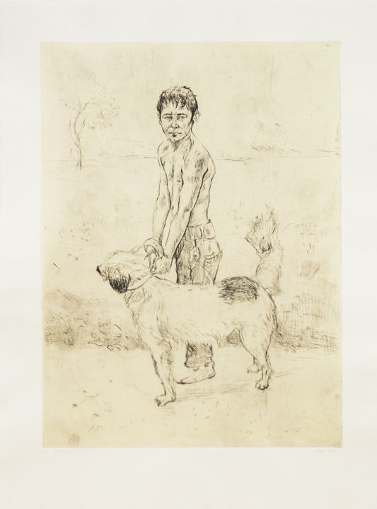 Boy With Dog