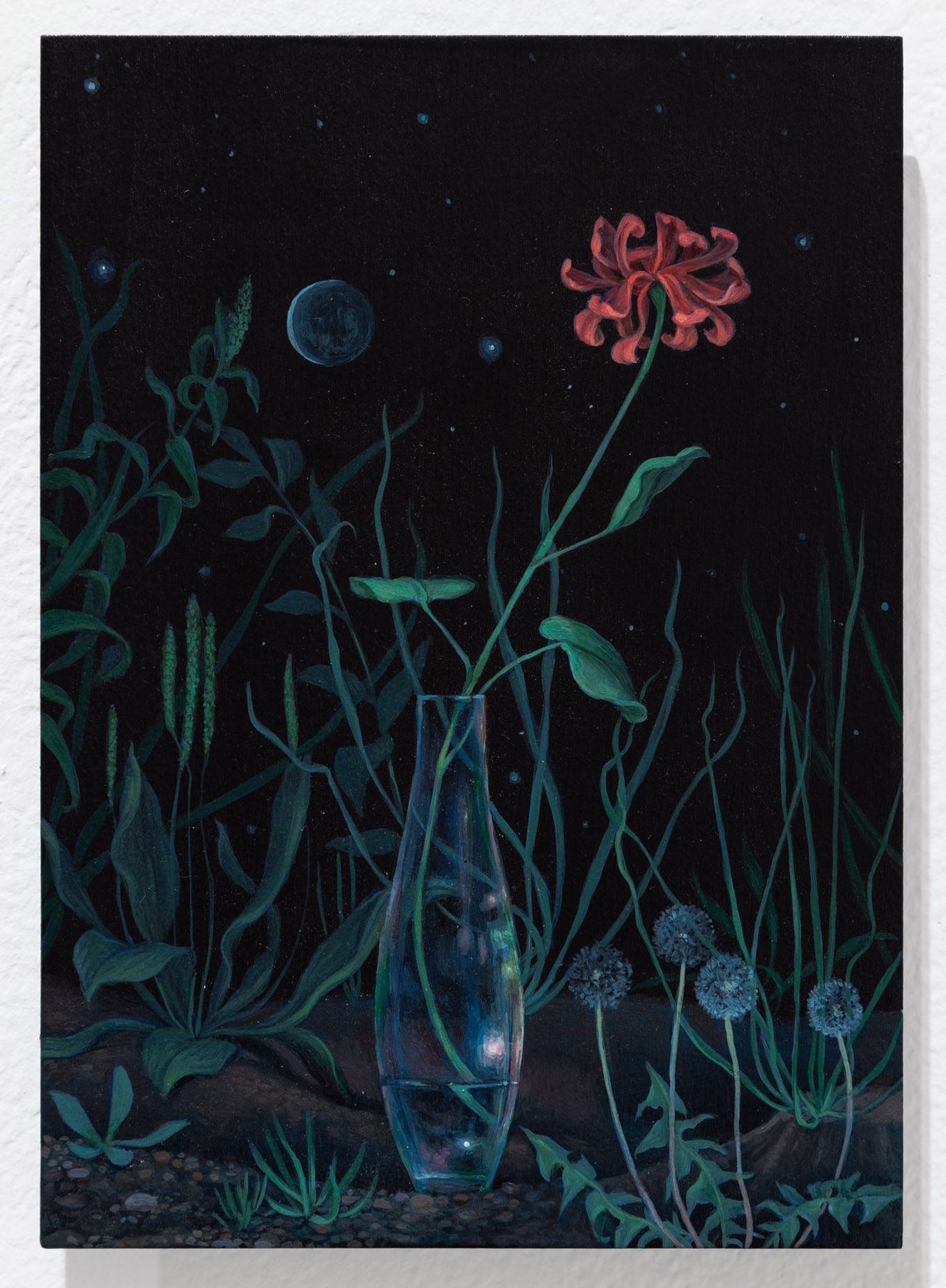 Still Life in a Ditch with Dandelions