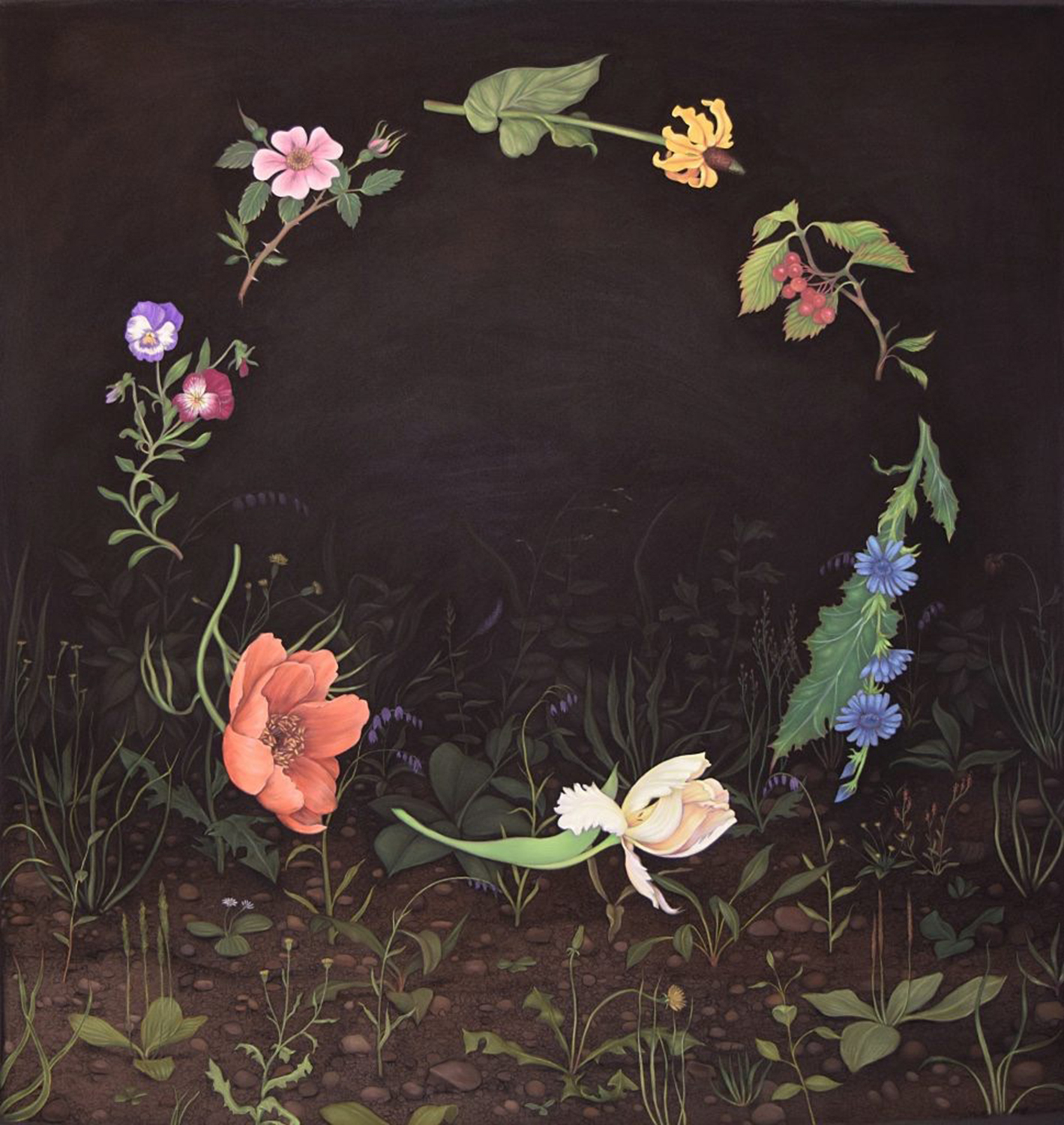 Wreath 3 (Levitation after Mary Delany)